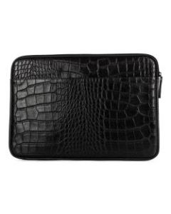 Bugatti Vegan Leather Laptop Sleeve With 14in Laptop Compartment, Black