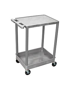 H. Wilson Plastic Tub Cart, 35 1/16inH x 24inW x 18inD, Gray