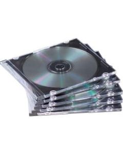 Slim Jewel Cases - 50 pack - Jewel CasePlastic, Polystyrene - Clear, Black - 1 CD/DVD