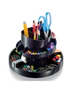Office Depot Brand 30% Recycled Deluxe Rotary Organizer, Black