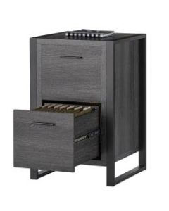 Realspace DeJori 20inD Vertical 2-Drawer File Cabinet, Charcoal