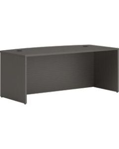 HON Mod Bowfront 72inW Desk, Slate Teak