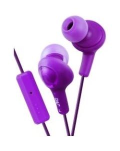 JVC Gumy Plus Inner Ear Headphones With Remote & Mic - Stereo - Wired - 16 Ohm - 10 Hz - 20 kHz - Earbud - Binaural - Open - 3.28 ft Cable - Violet