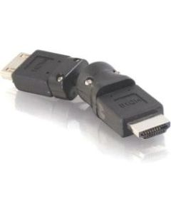 C2G 360 deg. Rotating HDMI Male to HDMI Female Adapter - 1 x HDMI Male Digital Audio/Video - 1 x HDMI Female Digital Audio/Video - Black