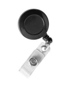 SICURIX Card Reel with Belt Clip - Plastic - 25 / Box - Black