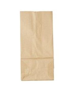General Paper Grocery Bags, #5, 10 15/16inH x 5 1/4inW x 3 7/16inD, Kraft, Pack Of 500 Bags