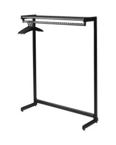 Quartet One-Shelf Garment Rack, 61 1/2in x 48in, Black