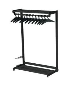 Quartet Garment Rack With Hangers, 12 Hangers, 2 Shelves, 48in Width, Black