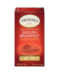 Twinings English Breakfast Tea, 1.06 Oz, Carton Of 25