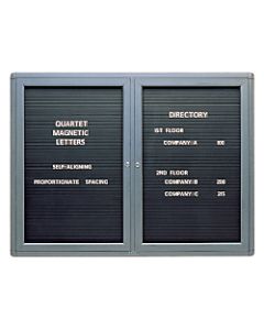Quartet Enclosed Magnetic Letter Board, 48in x 36in, Metal Frame With Black Finish