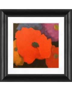Timeless Frames Marren Framed Floral Artwork, 12in x 12in, Black, December Zinnias I