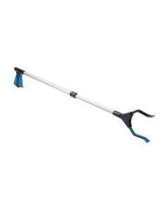 HealthSmart Plastic Adjustable-Length Reacher/Grabber, 30in - 44in, Blue/Silver