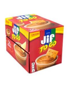 Jif To Go Peanut Butter Dipping Cups, 1.5 Oz, Box Of 36