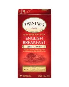Twinings English Breakfast Decaffeinated Tea Bags, Box Of 25