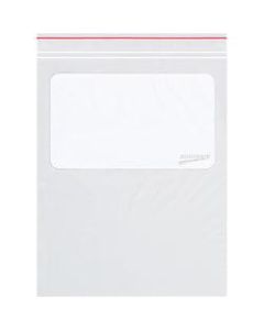 Color Line 2 Mil Minigrip White Block Reclosable Poly Bags 8in x 10in, Box of 1000