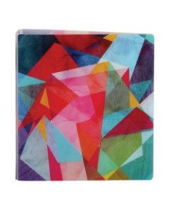 Office Depot Brand EverBind View 3-Ring Binder, 1 1/2in D-Rings, Geometric Watercolor