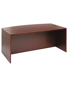 Alera Valencia Series Bow Front Desk Shell, Mahogany