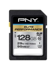 PNY Elite Performance SDXC Flash Memory Card, 128GB, P-SDX128U395-GE