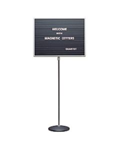 Quartet Standing Magnetic Letter Board, 24in x 18in, Aluminum Frame With Silver Finish