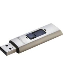 Verbatim 128GB Store "n Go Vx400 USB 3.0 Flash Drive - Silver - 128 GB - USB 3.0 - Silver - Lifetime Warranty - 1 Each