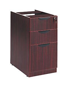 Alera Valencia 16inW Lateral 2-Box/1-File Drawer Pedestal Cabinet, Mahogany