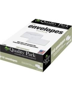 Quality Park #10 Laser/Inkjet Envelopes, Gummed Seal, White, Box Of 500