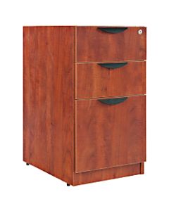 Alera Valencia 16inW Lateral 2-Box/1-File Drawer Pedestal Cabinet, Medium Cherry