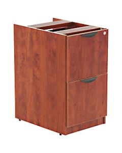 Alera Valencia 28inD Vertical 2-Drawer Pedestal File Cabinet, Medium Cherry