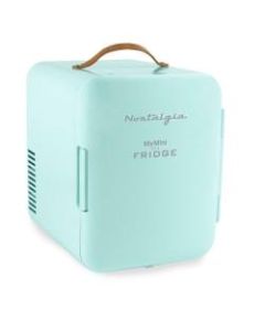 Nostalgia Electrics 0.14 Cu Ft MyMini Retro Personal Refrigerator, Aqua
