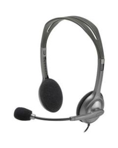 Logitech Stereo Headset H111 - Stereo - Mini-phone (3.5mm) - Wired - 32 Ohm - 20 Hz - 20 kHz - Over-the-head - Binaural - Supra-aural - 5.91 ft Cable - Noise Canceling