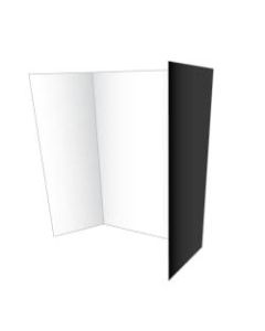 Office Depot Brand Dual Color Tri-Fold Project Board, 36in x 48in, Black & White