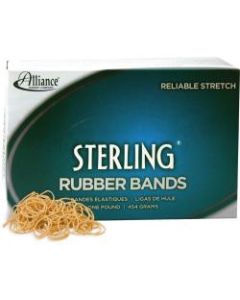 Alliance Rubber 24105 Sterling Rubber Bands - Size #10 - Approx. 5000 Bands - 1 1/4in x 1/16in - Natural Crepe - 1 lb Box