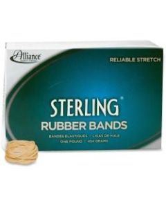 Alliance Rubber 24125 Sterling Rubber Bands - Size #12 - Approx. 3400 Bands - 1 3/4in x 1/16in - Natural Crepe - 1 lb Box