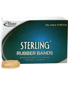 Alliance Rubber 24145 Sterling Rubber Bands - Size #14 - Approx. 3100 Bands - 2in x 1/16in - Natural Crepe - 1 lb Box