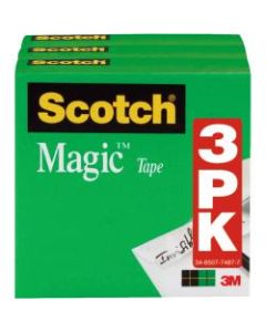 Scotch 1/2inW Magic Tape - 36 yd Length x 0.50in Width - 1in Core - 12 / Bundle - Matte Clear