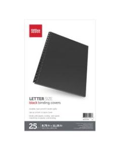 Office Depot Brand Binding Backs, 8 3/4in x 11 1/4in, Black, Pack Of 25