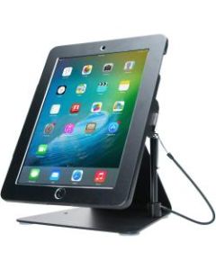 CTA Anti-Theft Stand - Mounting kit (anti-theft enclosure, stand base, mounting hardware) for Apple iPad / iPad Pro 9.7 / iPad Air - aluminum - black