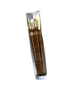 Princeton Real Value Series 9000 Brush Set 9148, Assorted Bristles, Synthetic, Brown, Set Of 6