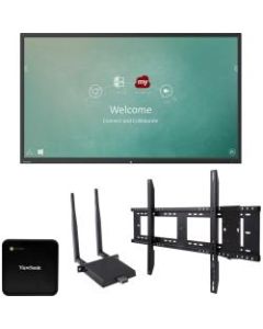 ViewSonic ViewBoard IFP9850 Chrome Bundle 1 - 98in Diagonal Class (97.5in viewable) LED display - interactive - with optional slot-in PC capability and touchscreen (multi touch) - 4K UHD (2160p) 3840 x 2160