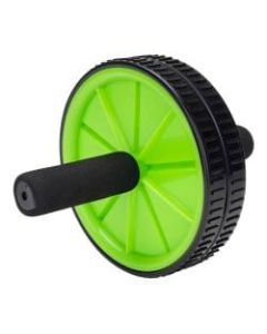 Mind Reader Split Dual-Wheel Ab Roller, 7-1/4in x 10in, Green