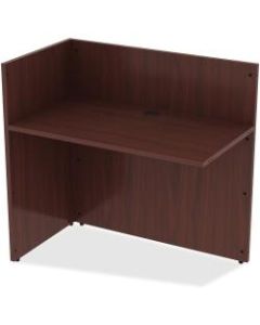 Lorell Essentials Series Reception Desk Return, 41-1/2inH x 42inW x 24inD, Mahogany