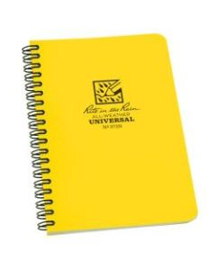 Rite in the Rain All-Weather Spiral Notebooks, Side, 4-5/8in x 7in, 64 Pages (32 Sheets), Yellow, Pack Of 12 Notebooks