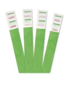 Advantus 500-Pack Tyvek Colored Wrist Bands - Green - 500 / Pack
