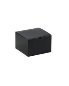 Partners Brand Black Gloss Gift Boxes 6in x 6in x 4in, Case of 100