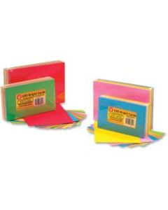 Hygloss Bright Color Blank Note Cards - 100 Sheets - Plain - 3in x 5in - Assorted Paper - Acid-free, Fade Resistant, Sturdy - 1Pack