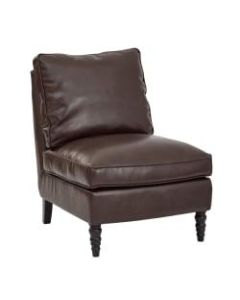 OSP Accents Martin Bonded Leather Accent Chair, Cocoa/Dark Brown