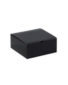 Partners Brand Black Gloss Gift Boxes 8in x 8in x 3 1/2in, Case of 100