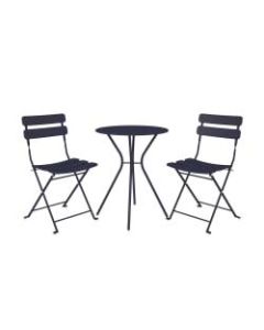 COSCO Bridgeport 3-Piece Outdoor Patio Bistro Set, Blue