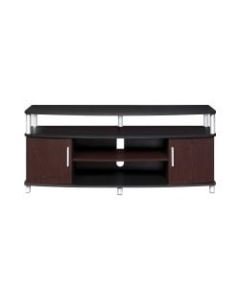 Ameriwood Home Carsons Media Stand For TVs Up To 50in, Cherry/Black