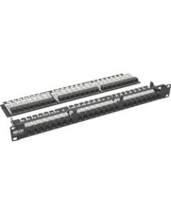 Tripp Lite 48-Port 1U Cat 5 Cat 5e Patch Panel Rackmount 110 RJ45 Ethernet High Density UTP 568B - Patch panel - RJ-45 X 48 - 1U - 19in - TAA Compliant